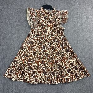 House Of Harlow 1960  Flutter Sleeve Mock Neck Baby Doll Dress size Medium